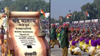 Republic Day celebrations featured an extraordinary tribute to the 150-year legacy of the national song.