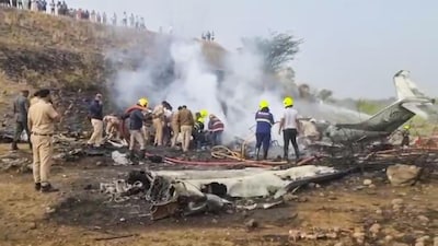 Visual from crash site. (Image: PTI)
