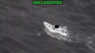Screenshot of video footage released by the US military. (Image: X/US Southern Command)