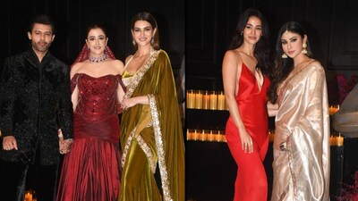 Kriti Sanon, Disha Patani, Mouni Roy Glam Up Nupur Sanon-Stebin Ben's Wedding Reception