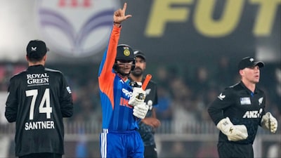 Abhishek Sharma scored 68 runs from 20 balls in 3rd T20I. (Picture Credit: AP)