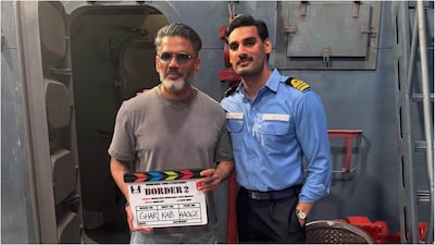 Ahan Shetty Poses With Suniel Shetty, Calls It ‘Full Circle’ Moment As Border 2 Song Ghar Kab Aaoge Releases