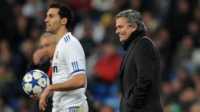 Alvaro Arbeloa and Jose Mourinho during their Real Madrid days (Getty Images)