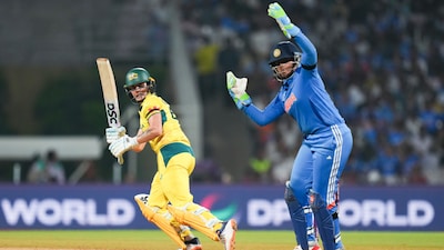 Australia's Ashleigh Gardner batting against India in the ICC Women's World Cup semifinal (PTI)