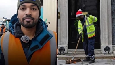 Mukesh Mandal now earns Rs 1.1 lakh monthly plus he gets free housing, food, and transport. (News18 Hindi)