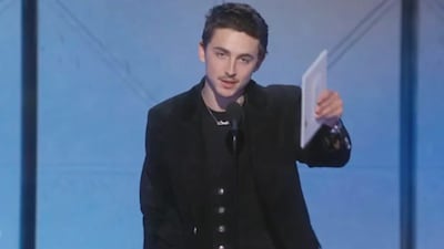 Timothée Chalamet Wins Golden Globe for ‘Marty Supreme’.