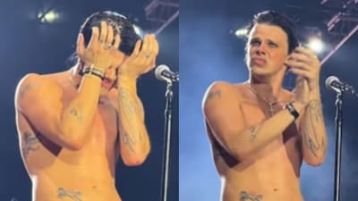 Singer Yungblud Breaks Down On Stage After Performing In Mumbai.