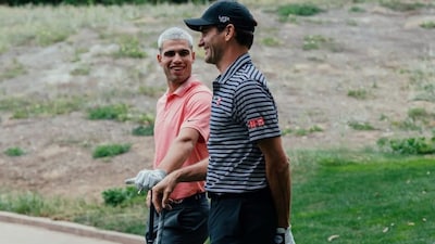 Carlos Alcaraz golfing with Roger Federer (Instagram)