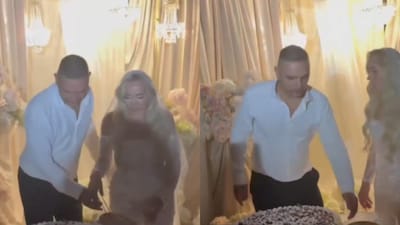 The wedding guests were left in shock. (Photo Credit : X)