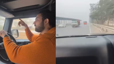 A man explains in a viral video why Thar is so powerful on the road.  (Photo Credit: X)