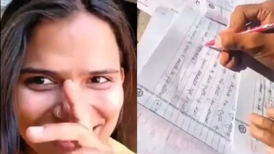 The students are checking the BA Semester 2 first-year answer sheets. (Photo Credit: Instagram)