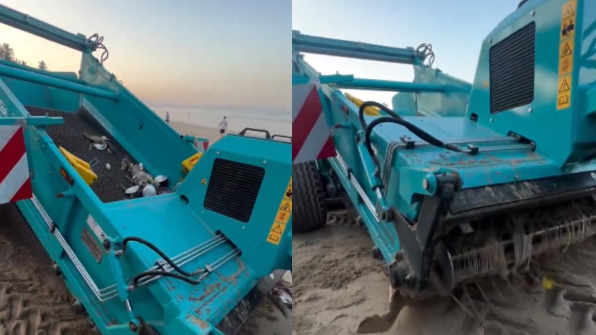Mumbai’s Juhu Beach Cleaned by Tractor-Driven Machine