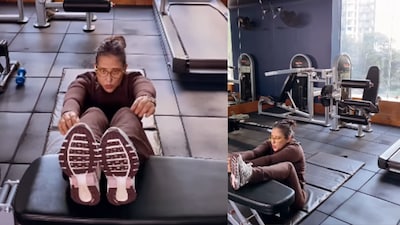 See Manisha Koirala's intense gym workout. (Photo Credit : Instagram)