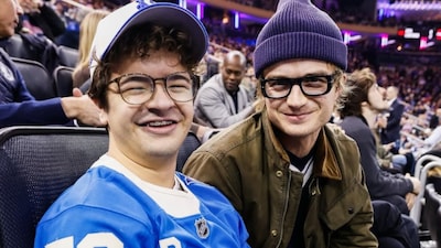The Stranger Things duo was spotted at a Rangers game. (Photo Credit: Instagram)