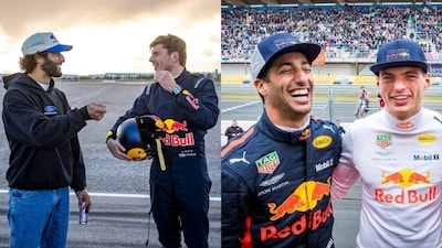 Daniel Ricciardo and Max Verstappen (X)