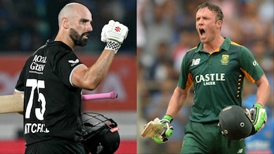 Daryl Mitchell becomes 2nd batter in the world to slam 4 ODI centuries vs India in India. (Picture Credit: AFP)