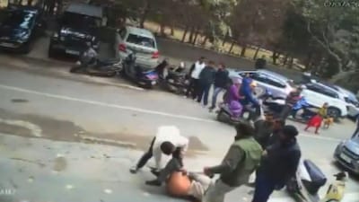 The incident was captured on CCTV, which is being examined by the police.