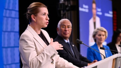 Denmark's Prime Minister Mette Frederiksen. (AFP photo)