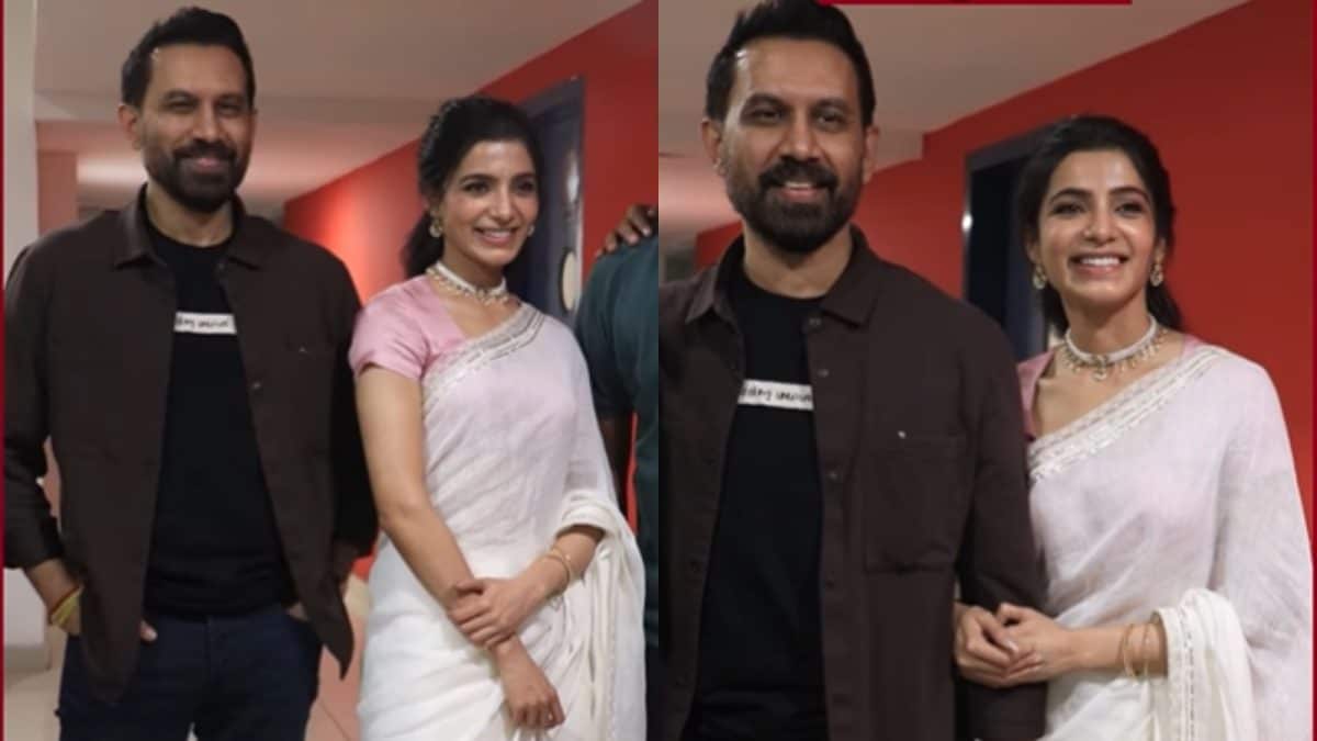 Samantha Ruth Prabhu And Raj Nidimoru Blush As They Attend FIRST Event Together After Getting Married | Regional Cinema News Samantha Ruth Prabhu And Raj Nidimoru Blush As They Attend FIRST Event Together After Getting Married | Regional Cinema News
