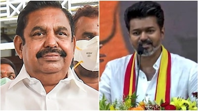 AIADMK general secretary Edappadi K Palaniswami and TVK chief Vijay (PTI file photo)
