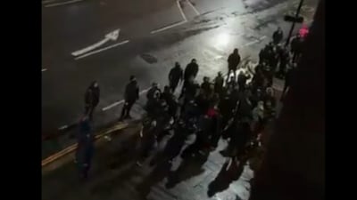 Members of the Sikh community gather outside a pakistani mans house in Hounslow, London, after he raped a 15 year old Sikh girl. (Image: X)