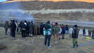 Two tourists from Kerala drowned after slipping into the frozen waters of Sela Lake in Tawang district on Friday. (Image: News18)