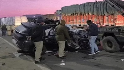 A visual from the accident site (Image credit: X) 