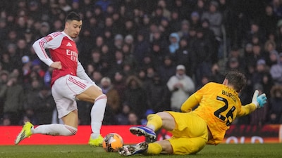 FA Cup: Gabriel Martinelli scored a hat-trick as Arsenal beat Portsmouth 4-1. (AP)