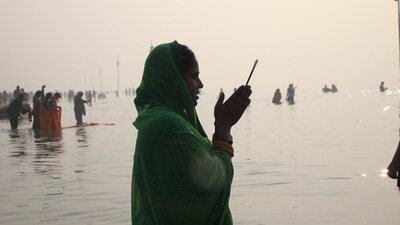 Makar Sankranti at Gangasagar drew millions as belief in moksha and sacred waters led devotees to brave cold seas, crowds, and scarce facilities during the annual (Image: Getty)