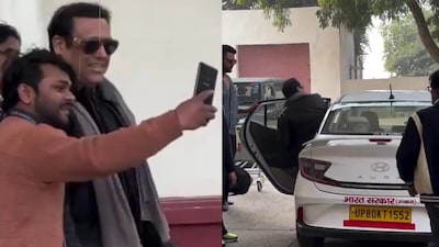 A viral video showing Govinda travelling in a Hyundai Aura taxi in Uttar Pradesh has sparked intense reactions online, with netizens debating whether it signals a fall from stardom or a grounded personal choice.