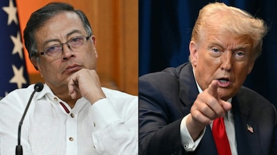 Colombian President Gustavo Petro and US President Donald Trump. (AFP photo)