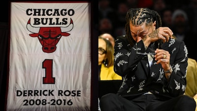Hometown hero D-Rose got his jersey retired in Chicago by the Bulls (AP)