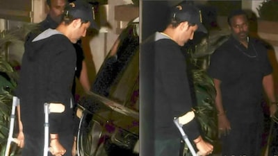 Hrithik Roshan Spotted Walking With Crutches At Goldie Behl’s Birthday Party, Fans Concerned