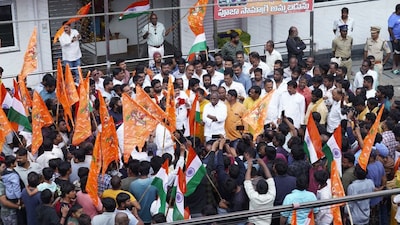 BJP and devotees held a protest condemning the incident. (Photo: X/@N Ramchander Rao)