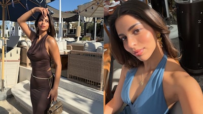 Suhana Khan turns heads on her vacation, effortlessly blending beachside ease with high-fashion flair in chic dresses and statement silhouettes.