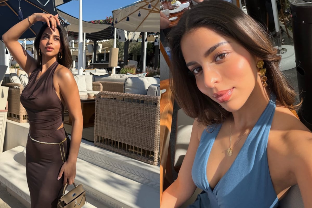 Suhana Khan Serves Major Vacation Fashion Goals In Chic Beachwear And A Bold Versace Dress