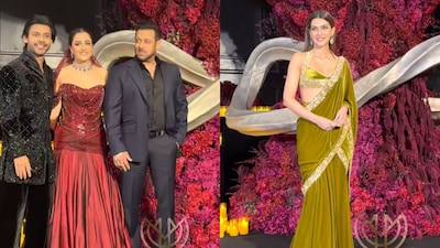 Kriti Sanon’s Elegant Saree Look Steals the Spotlight at Sister Nupur Sanon & Stebin Ben’s Mumbai Reception