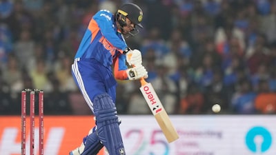 India's Abhishek Sharma unleashed all hell upon the NZ bowlers (AP)