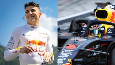 Isack Hadjar with Red Bull Racing (X)