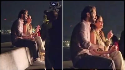 Janhvi Kapoor and Lakshya were spotted shooting at Marine Drive in Mumbai