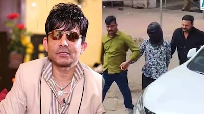 A video of actor Kamaal R Khan being escorted out of a Bandra court with his face covered has gone viral after he was remanded to police custody in the Oshiwara firing case.
