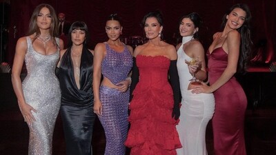 Kim Kardashian with Kris Jenner and their family.