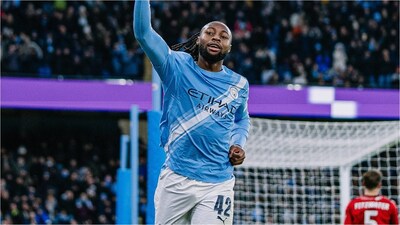 Man City's Antoine Semenyo (X)