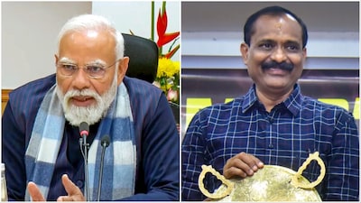 File photos of PM Modi/VV Rajesh (PTI)