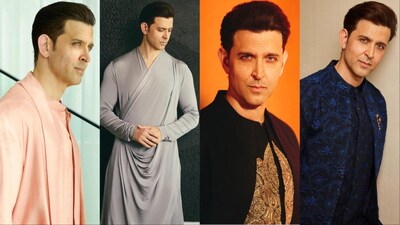 Hrithik Roshan wore four different ethnic outfits at cousin Eshaan's wedding.