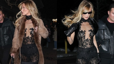 Bella Hadid rang in 2026 in Aspen, Colorado. (Image: X)