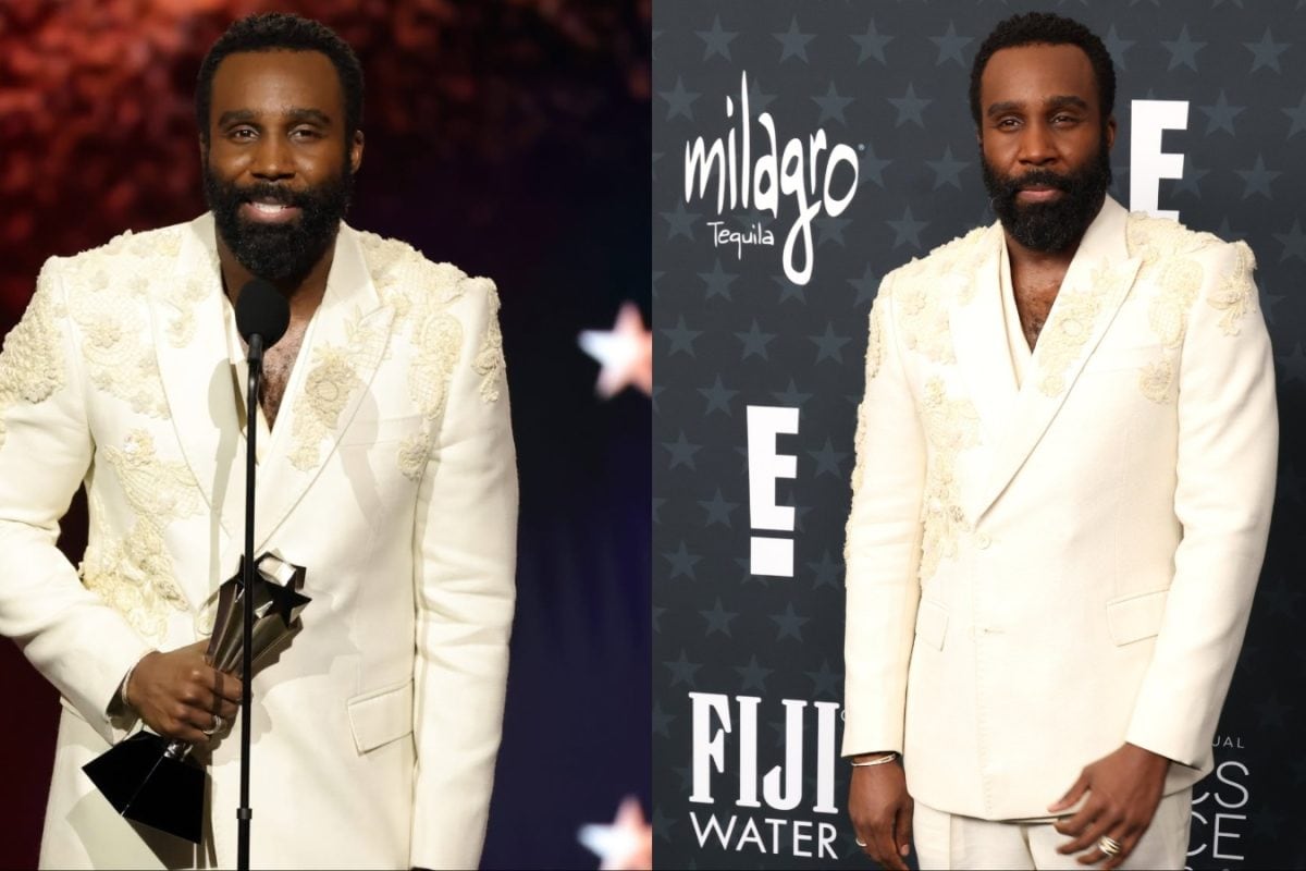 Severance Actor Tramell Tillman Wears Custom Anamika Khanna Suit At Critics Choice 2026