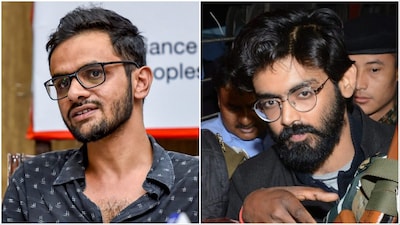 File photos of Umar Khalid/Sharjeel Imam (PTI)