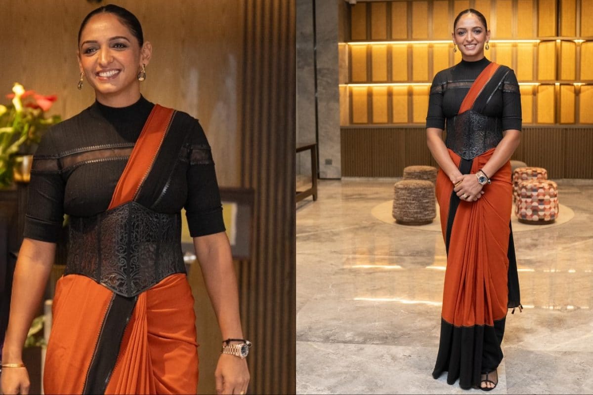 Harmanpreet Kaur Steps Into Power Dressing With A Shantnu & Nikhil Saree