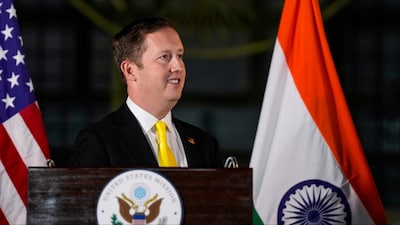 New Delhi: US Ambassador-designate to India Sergio Gor addresses the media (Photo: PTI)